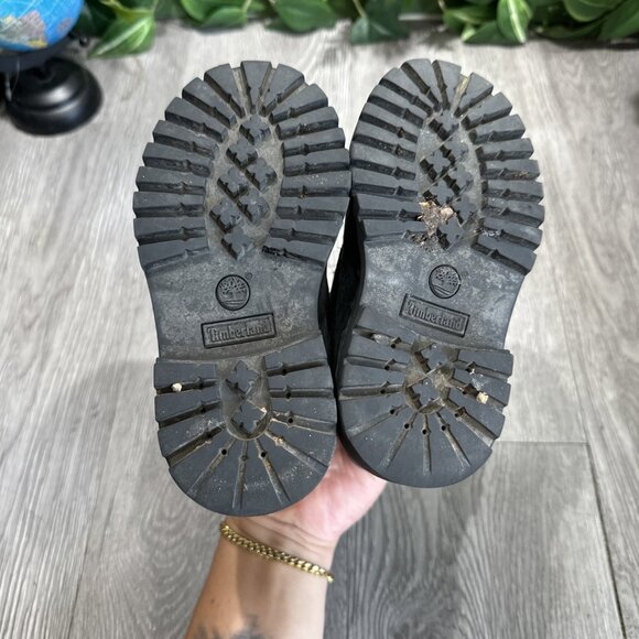 TODDLER TIMBERLAND  6" PREMIUM WATERPROOF BOOT BLACK NUBUCK SIZE 7 - Picture 7 of 8